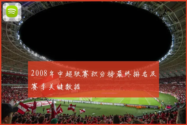 2008年中超联赛积分榜最终排名及赛季关键数据